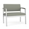 Lesro Lenox Steel Bariatric Chair Metal Frame, Silver, OH Eucalyptus Upholstery LS1401 - alternate 1